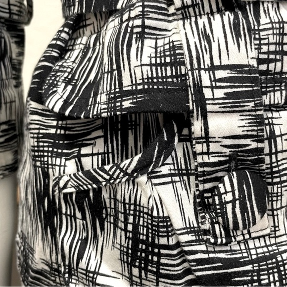 Luii Crosshatch Pattern Belted Blazer Jacket Sz M - image 6